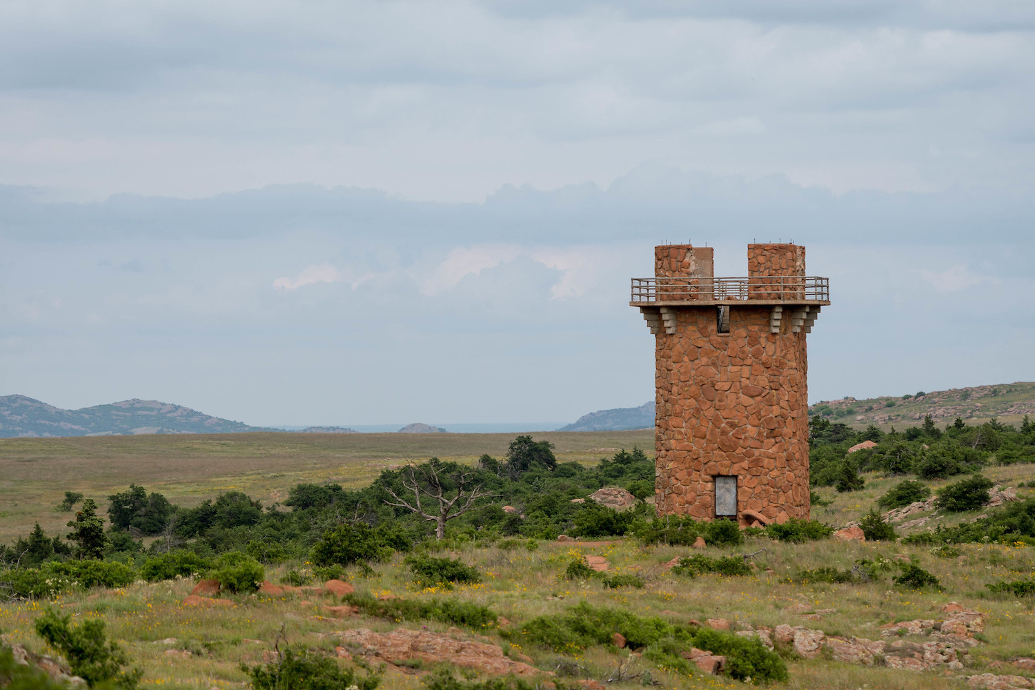 Spring landscape photography tower